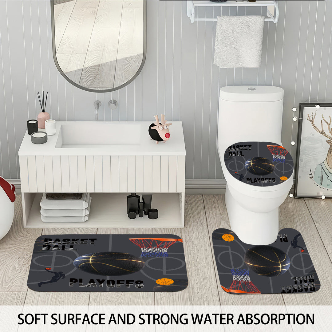 High-Definition Basketball-Themed Bathroom Décor Set Stornfield