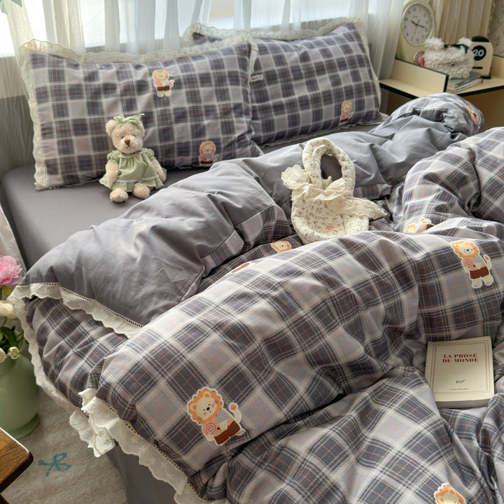 Cute Cartoon-Themed Duvet Cover Set