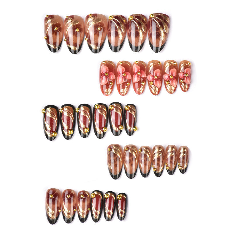 Artistic Floral Design Press-On Nail Tips Stornfield