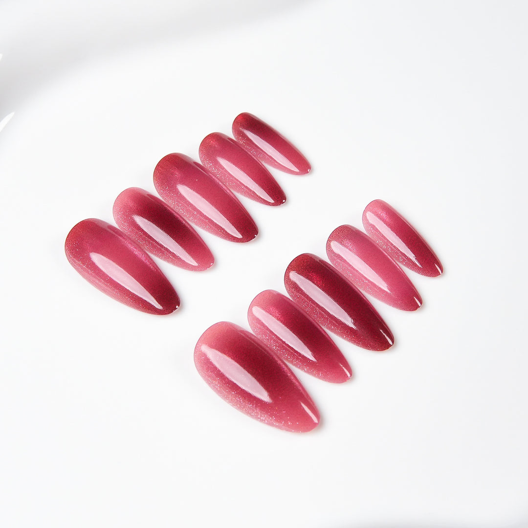 Iridescent Pointed Press-On Nail Set