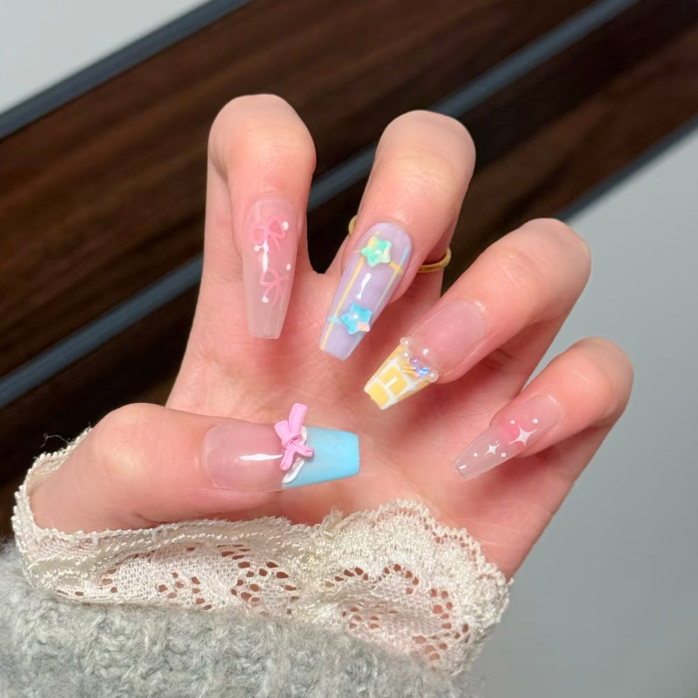 Artificial nails with Playful Design Stornfield