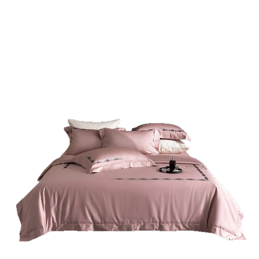 Luxury Egyptian Cotton Sateen Bedding Set with Embroidered Border