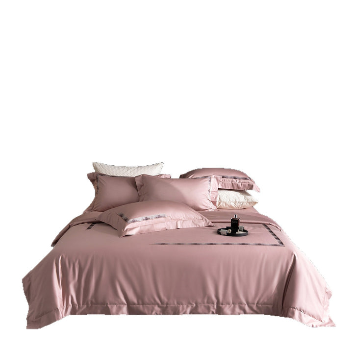 Luxury Egyptian Cotton Sateen Bedding Set with Embroidered Border