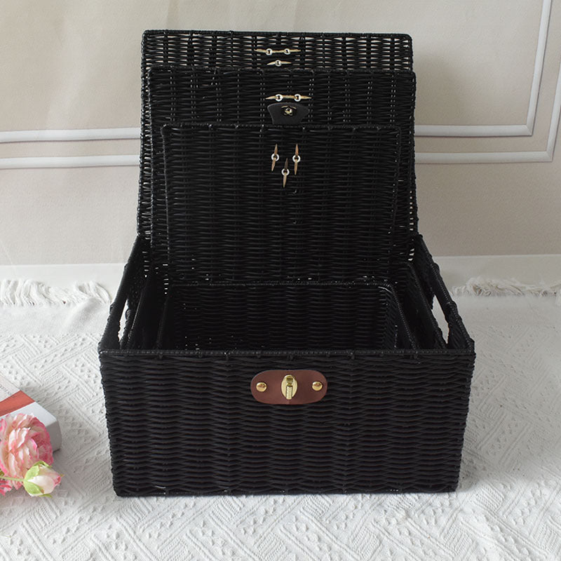 Elegant Woven Storage Chest Stornfield