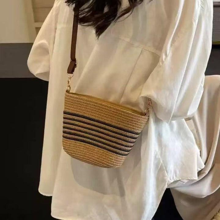 Trendy Summer Handbag Made of Woven Material Stornfield