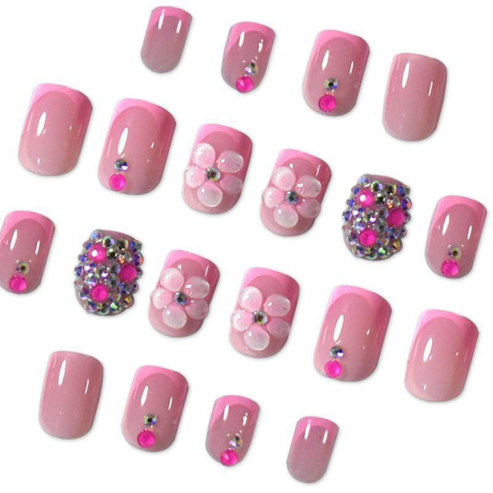 Decorative 3D Floral Press-On Nail Art Stornfield