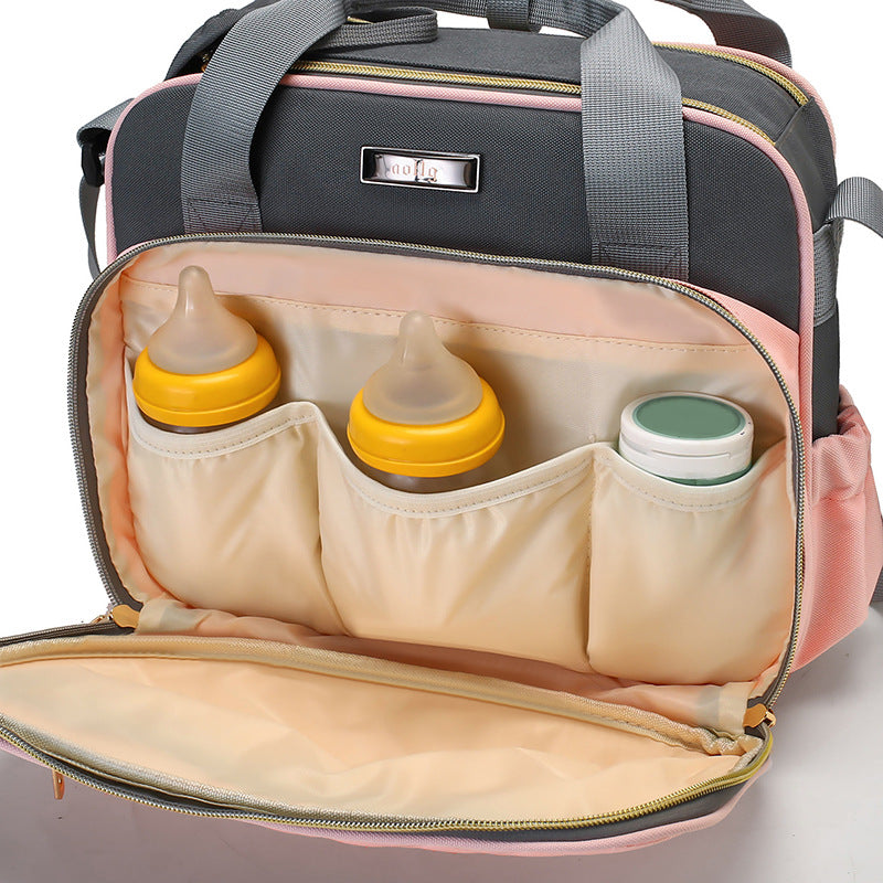 Quilted Multi-Pocket Diaper Tote Stornfield