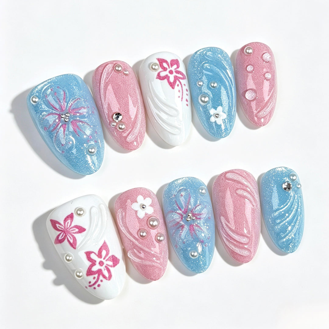 Decorative Press-On Nail Art Set 1790745645