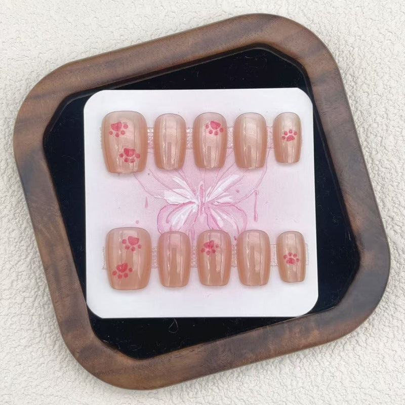 Creative Artificial Nails with Playful Paw Designs Stornfield