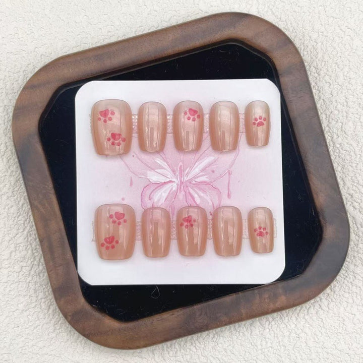 Creative Artificial Nails with Playful Paw Designs Stornfield