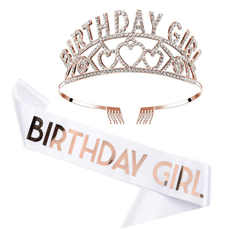 Women's Sparkling Tiara and Sash Set Stornfield