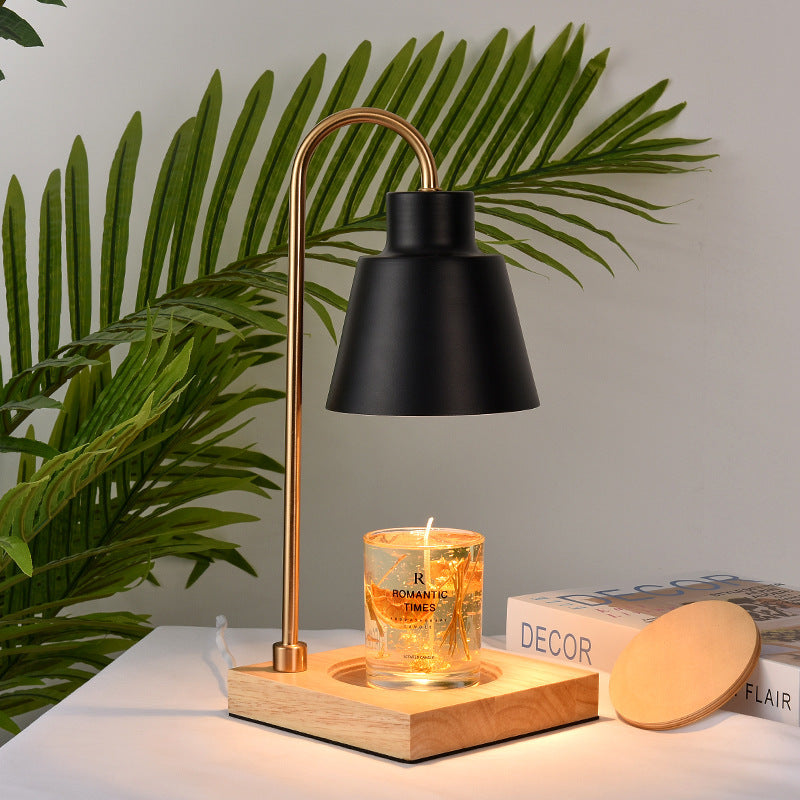 Modern Desk Lamp with Wooden Base