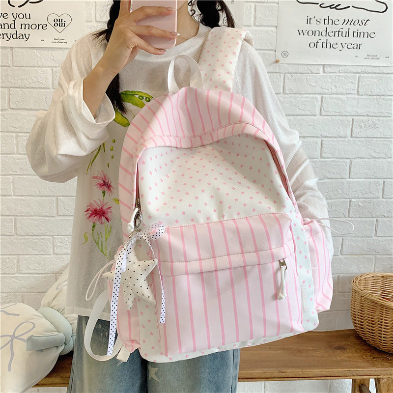 Charming Striped Patterned Backpack Stornfield