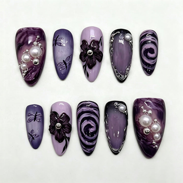 Artistic Designer Press-On Nails