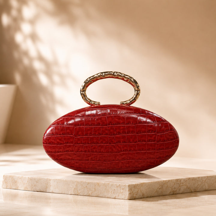 Artistic Curved Handle Acrylic Clutch