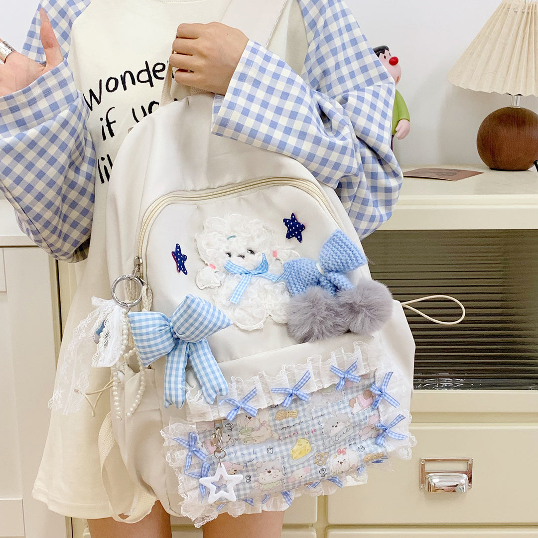 Backpack with Playful Appliqués and Multifunctional Compartments Stornfield