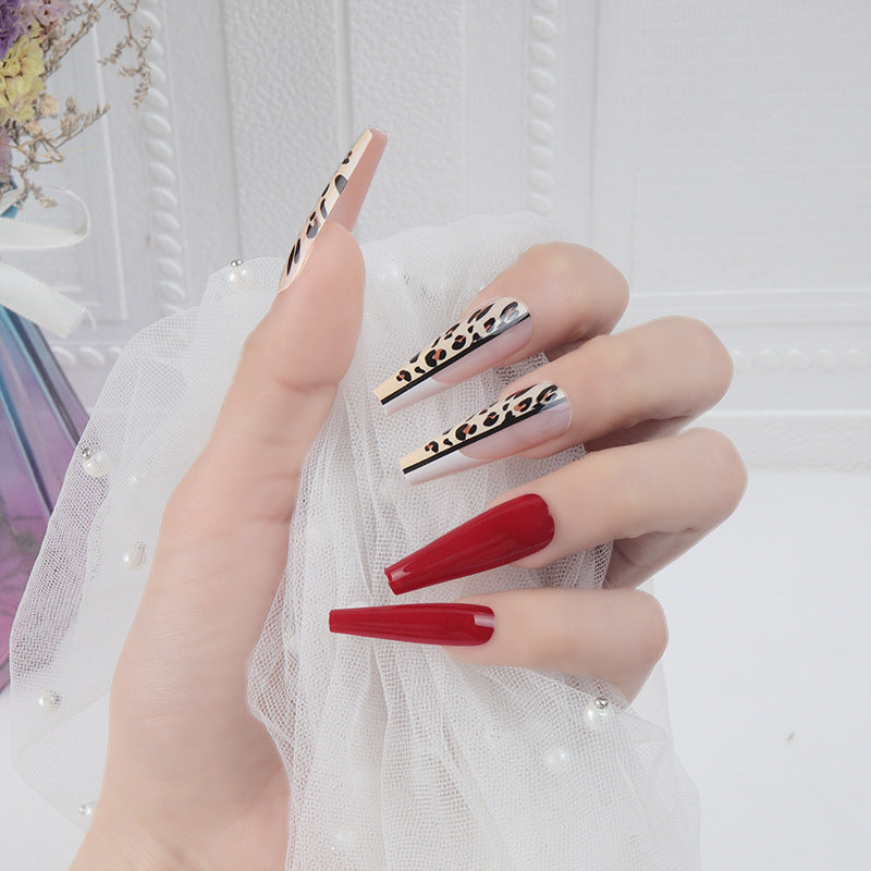 Leopard Print and Glossy Press-On Nail Set Stornfield