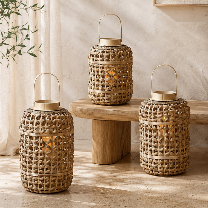 Decorative Rattan Lantern Stornfield