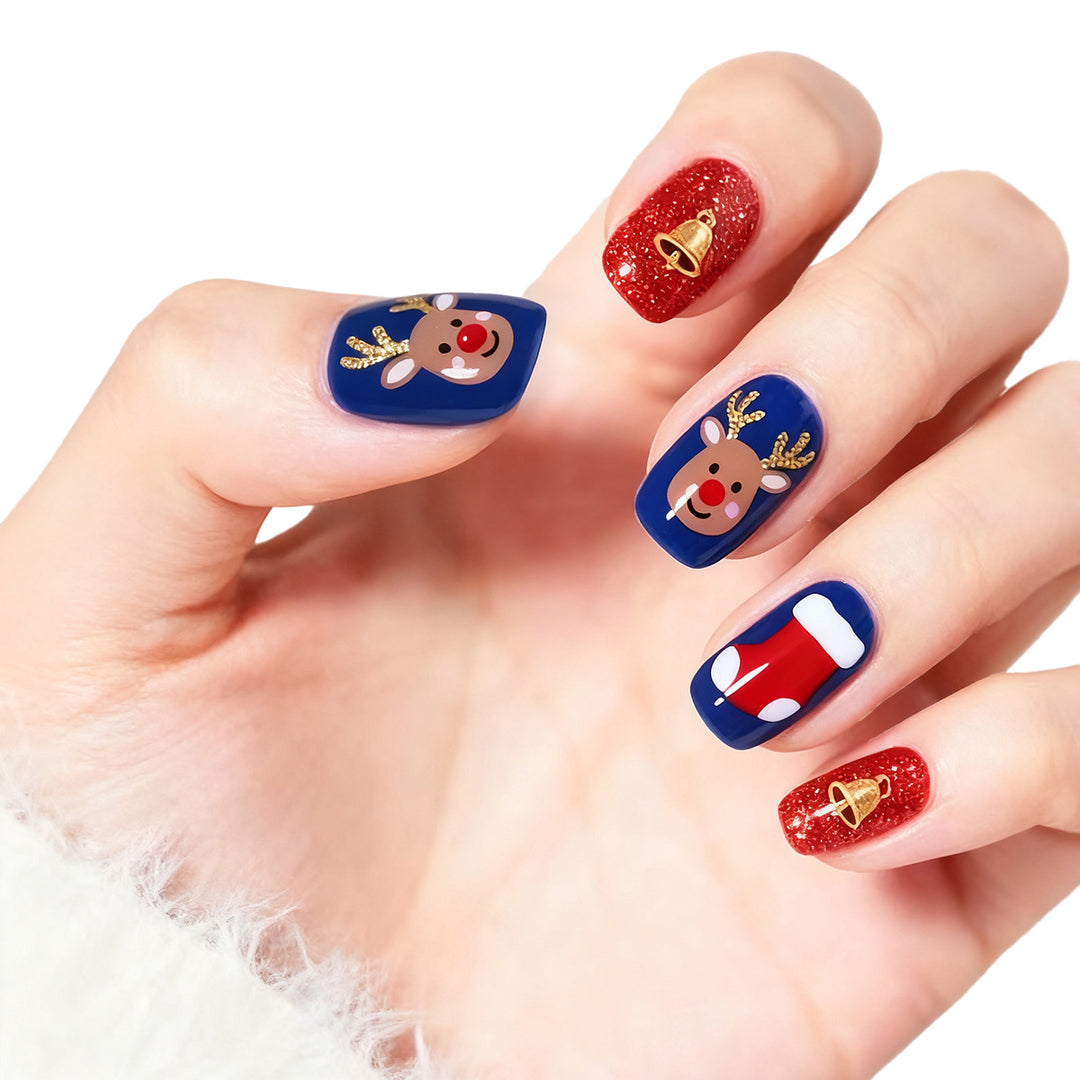 Festive artificial nails with Christmas design Stornfield