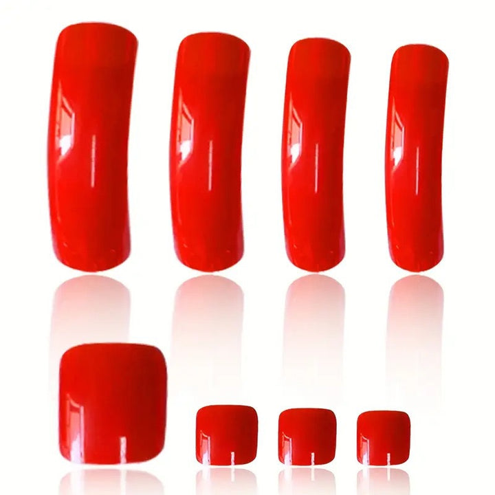 Glossy Long Nail Art Enhancements Stornfield