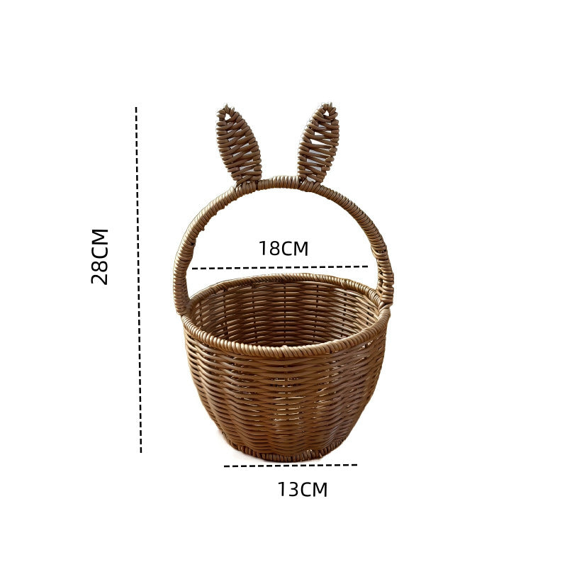 Decorative Bunny Ears Woven Basket Stornfield