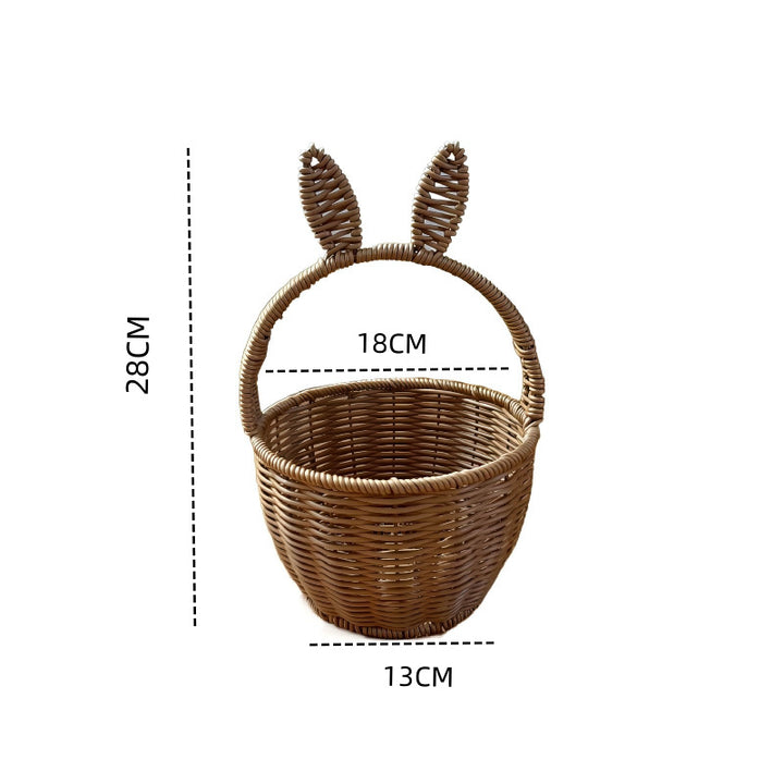 Decorative Bunny Ears Woven Basket Stornfield