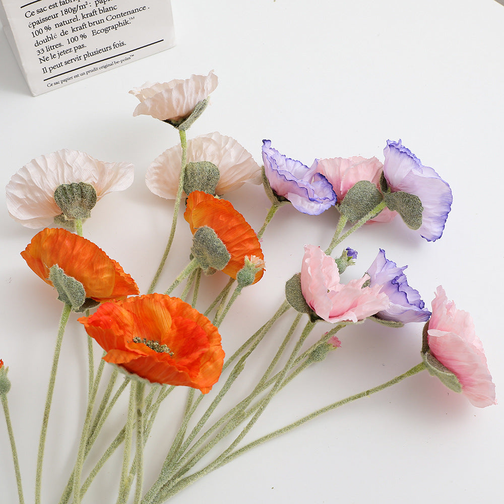 Artificial Romantic Poppy Bouquet