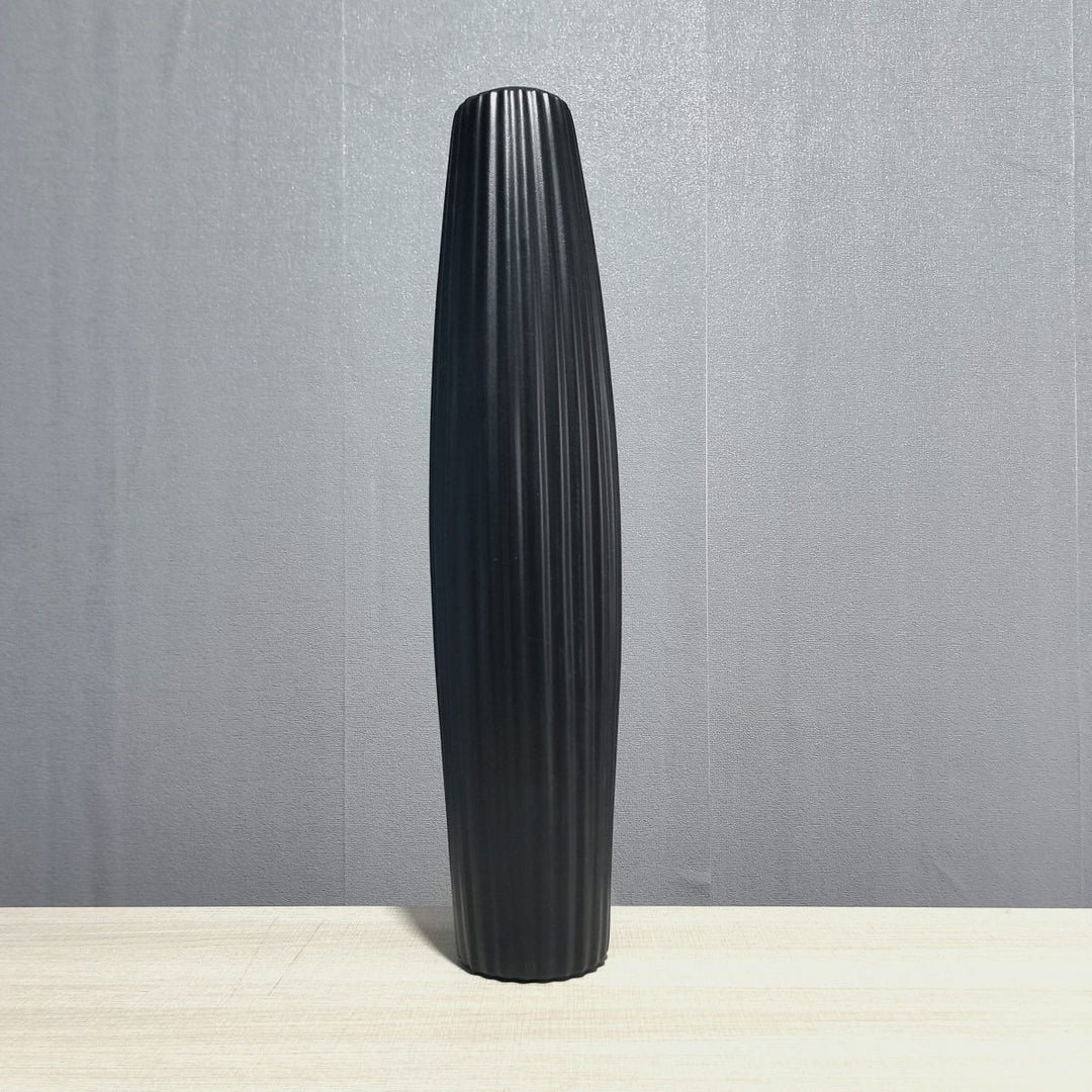 Elegant Tall Decorative Ribbed Vase Stornfeild