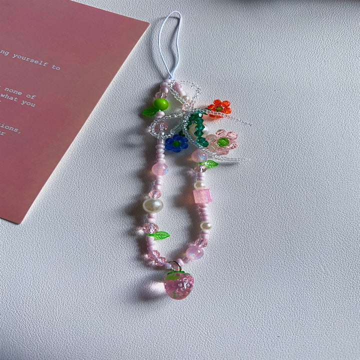 Floral Charm Beaded Phone Strap Stornfield