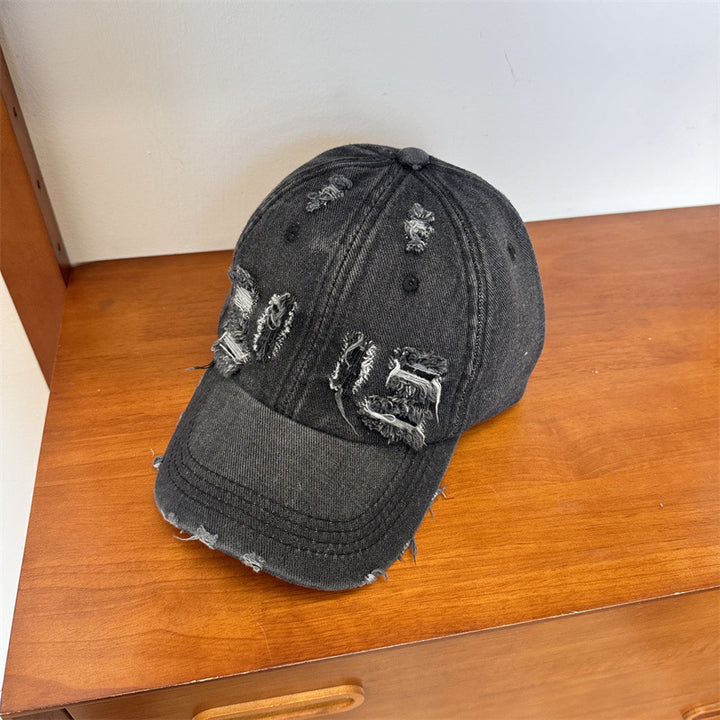 Women's Distressed Denim Adjustable Baseball Cap Stornfield