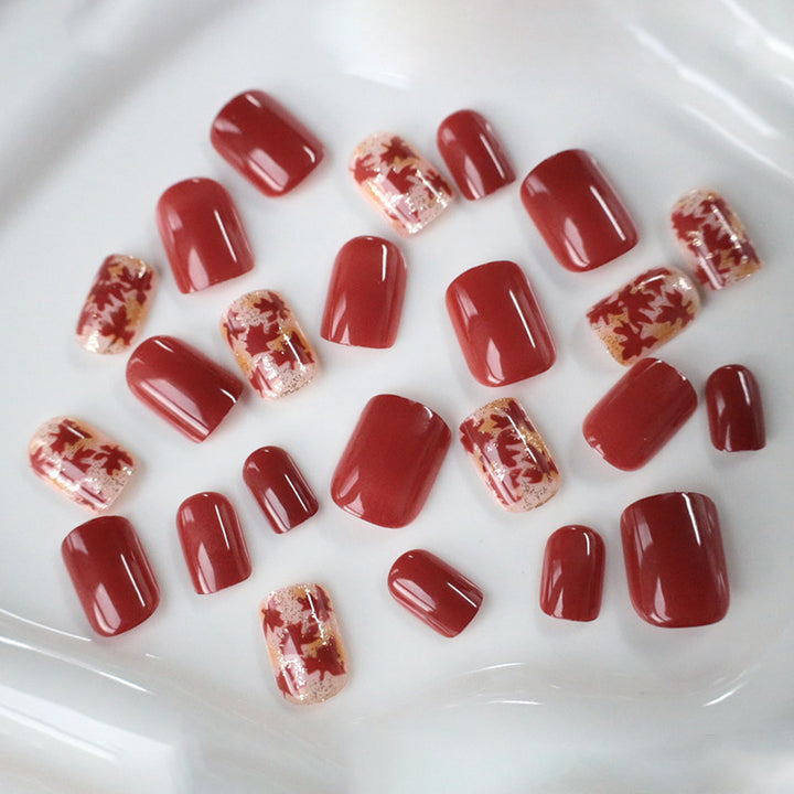 Autumn Leaf Nail Art Enhancements Stornfield