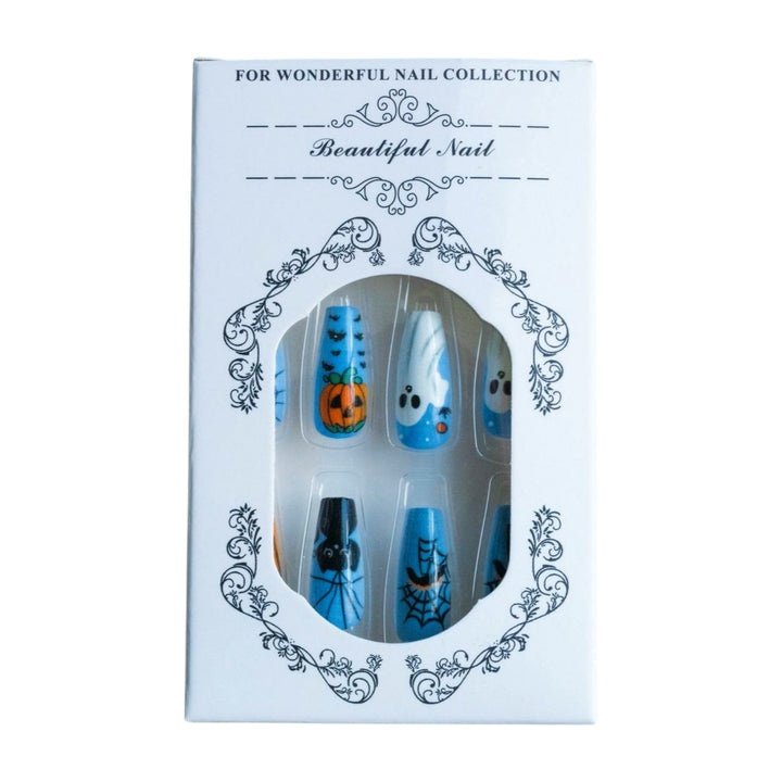 Halloween-Themed Artistic Press-On Nail Set Stornfield