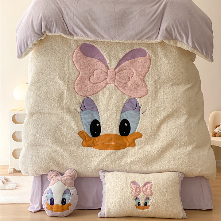Plush Cartoon Monster Duvet Cover Set
