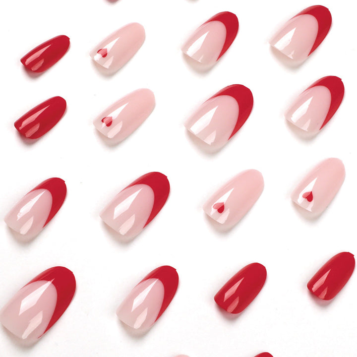 Elegant Nail Extensions with Heart Design Stornfield