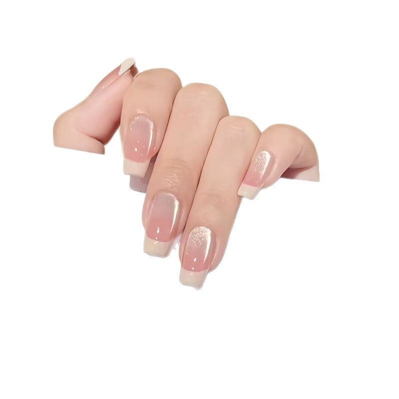 Elegant French Tip Press-On Nail Set Stornfield