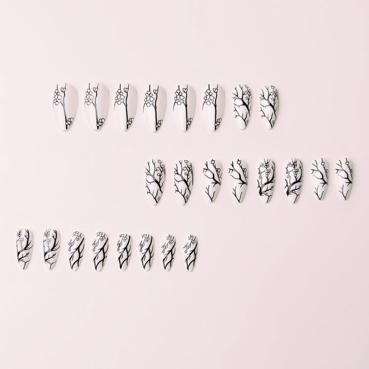 Artificial nails with elegant floral design Stornfield