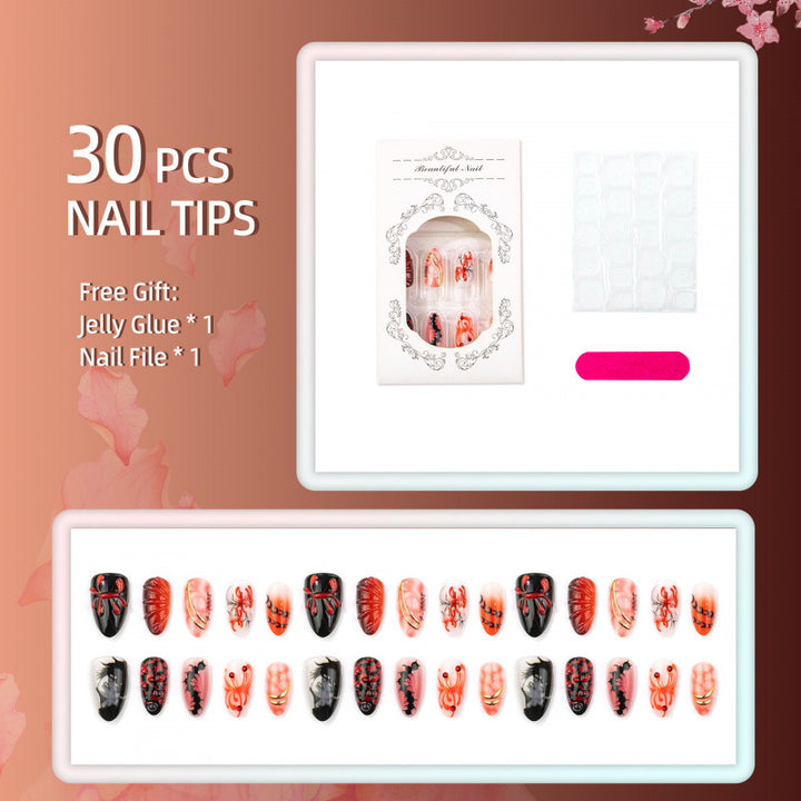 Artistic Themed Press-On Nails Set