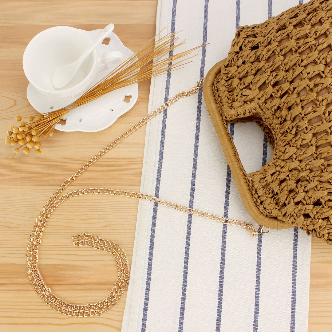 Braided handbag with elegant chain strap Stornfield