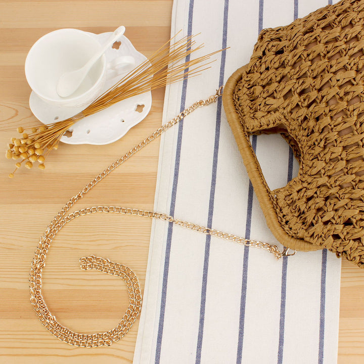 Braided handbag with elegant chain strap Stornfield