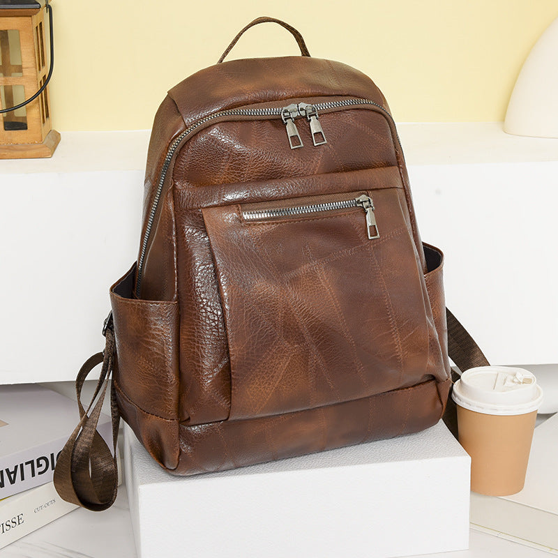 Luxurious Multi-Compartment Leather Backpack Stornfield