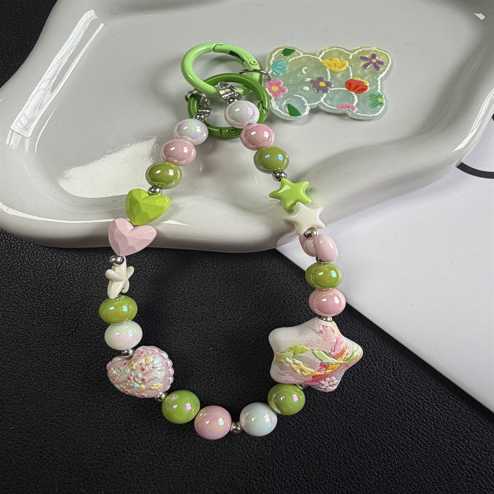 Decorative Beaded Charm Keychain Stornfield 1790135826