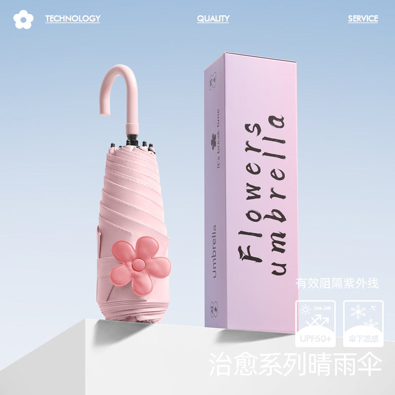 Ladies stylish and elegant folding umbrella with floral design Stornfield
