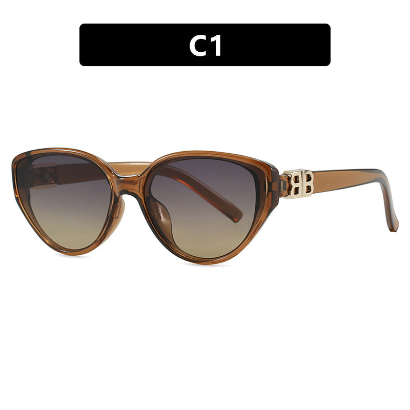 Women's fashionable cat-eye sunglasses with elegant metal frame and UV protection Stornfield