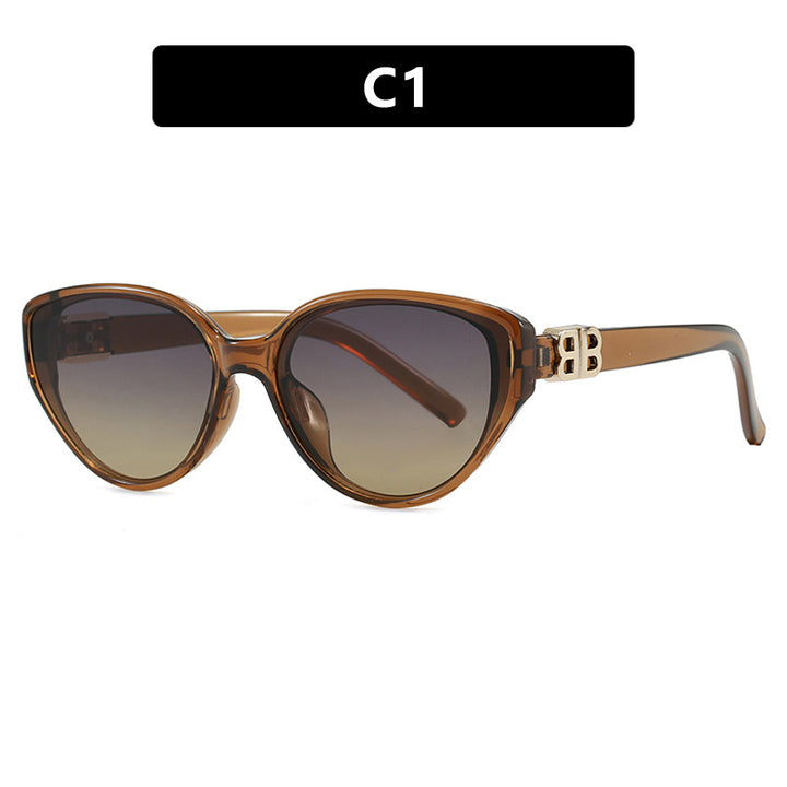 Women's fashionable cat-eye sunglasses with elegant metal frame and UV protection Stornfield