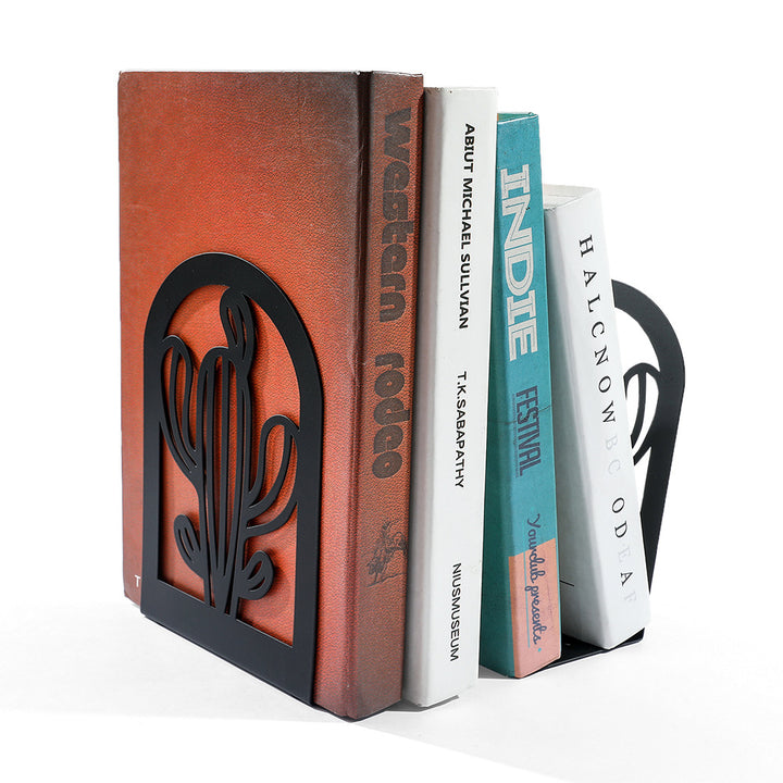 Decorative Cactus-Inspired Bookends