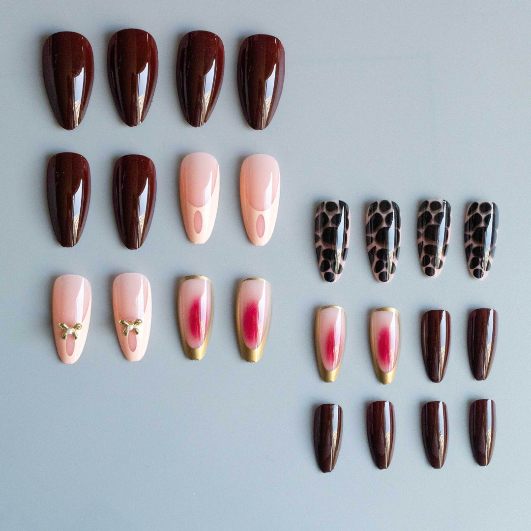 Elegant Artistic Acrylic Nail Design Set