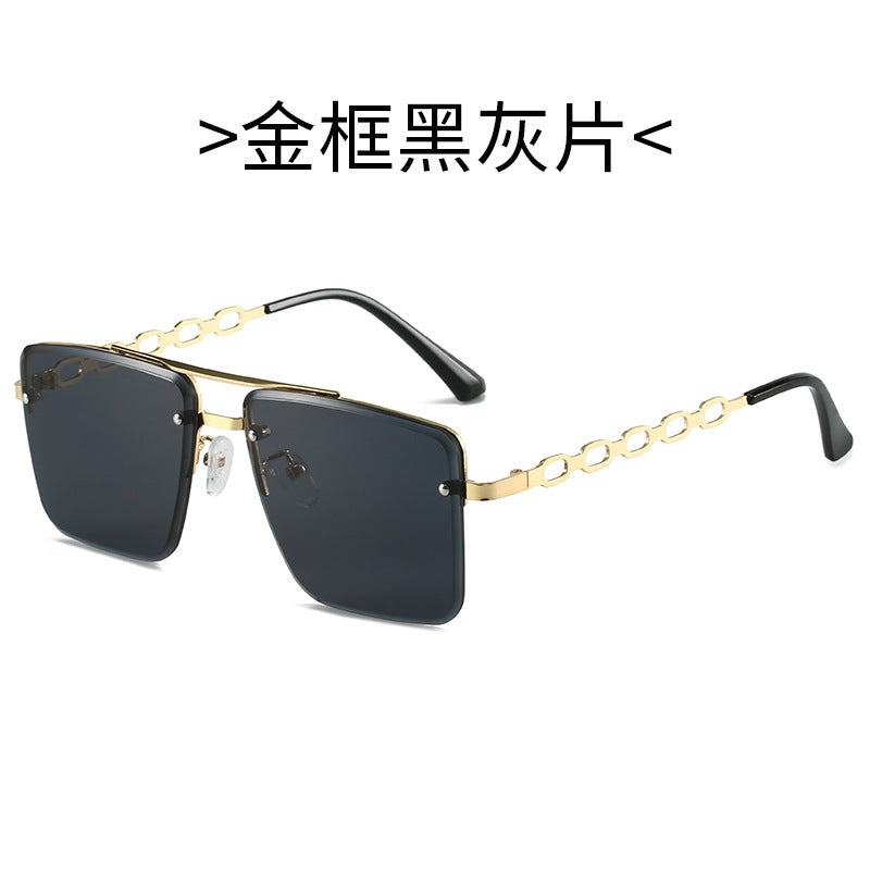 Women's Square Sunglasses with Elegant Chain Structure Stornfield