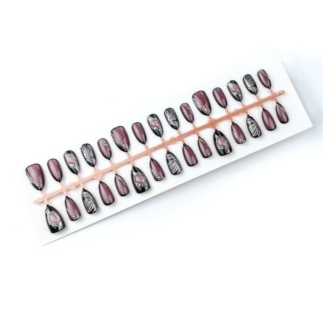 Decorative Stiletto Press-On Nail Set Stornfield