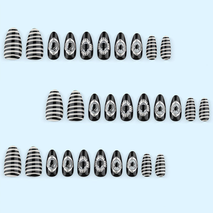Creative nail art set with spooky designs Stornfield