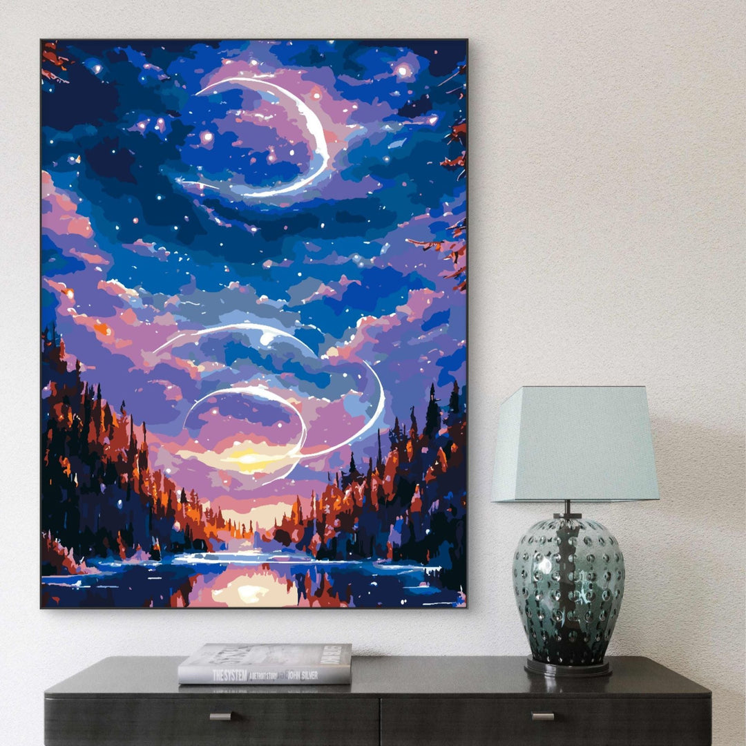 Dreamy Celestial Landscape Canvas Art Stornfield